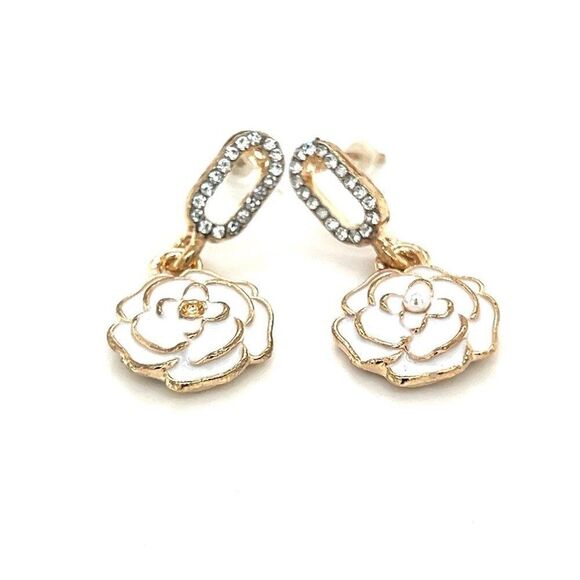 Flower Drop Earrings - Picture 2 of 4